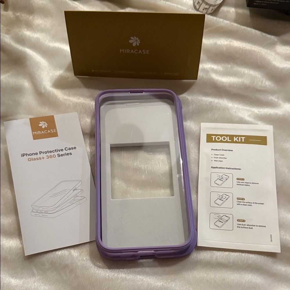 New Miracase Purple Protective case for iPhone 14 Pro never used
